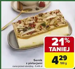 Carrefour Sernik z pistacjami Carrefour oferta