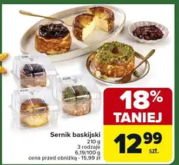 Carrefour Sernik baskijski 210 g 3 rodzaje Carrefour oferta