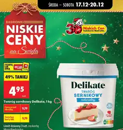 Biedronka Twaróg sernikowy Delikate naturalny oferta