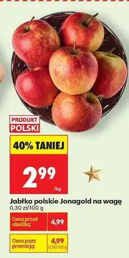 Biedronka Jabłko polskie Jonagold na wagę Biedronka oferta