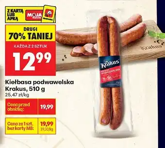 Biedronka Kiełbasa podwawelska Krakus oferta