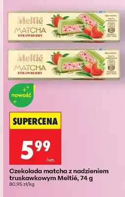 Biedronka Czekolada matcha z nadzieniem truskawkowym Meltie oferta
