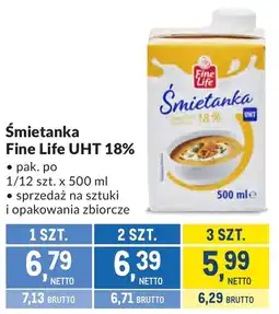 Makro Śmietanka Fine life oferta