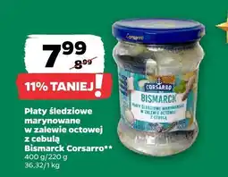 Netto Płaty śledziowe marynowane w zalewie octowej z cebulą Bismarck Corsarro oferta