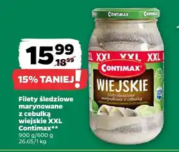 Netto Filety śledziowe marynowane z cebulką wiejskie XXL Contimax oferta