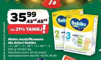 Mleko modyfikowane Bebilon Bebiko 2R**, 3**, 3R**, 4**, 4R**, 5 600 g
