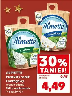 Kaufland Puszysty serek twarogowy różne rodzaje Almette oferta
