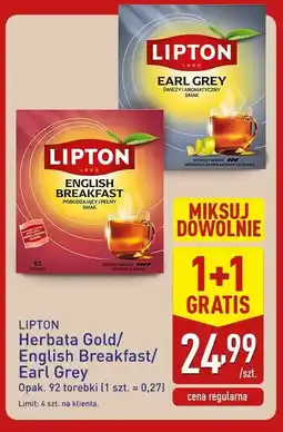 ALDI Lipton Herbata Gold/English Breakfast/Earl Grey (92 torebki) oferta