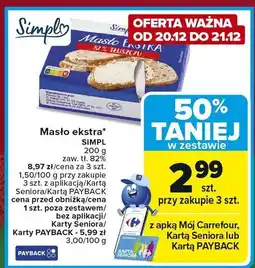 Carrefour Market Masło ekstra SIMPL 200 g oferta