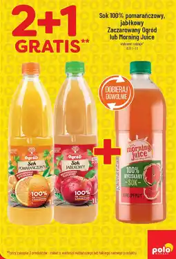 Polomarket Sok 100% pomarańczowy, jabłkowy Zaczarowany Ogród lub Morning Juice oferta