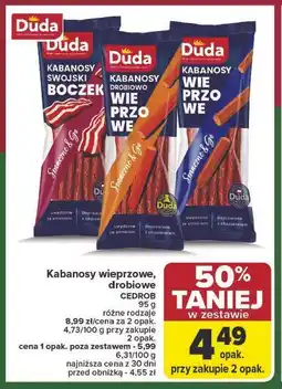 Carrefour Kabanosy wieprzowe, drobiowe CEDROB oferta
