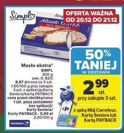 Carrefour Masło ekstra SIMPL oferta
