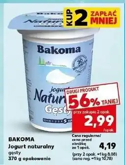 Kaufland Jogurt naturalny gęsty Bakoma Naturalny oferta