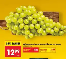 Biedronka Winogrono jasne bezpestkowe na wagę Biedronka oferta