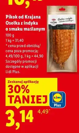 Lidl Osełka Pikok od Krajana z indyka o smaku maślanym oferta