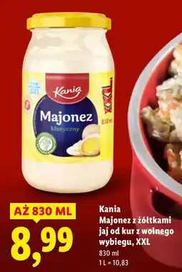Lidl Majonez klasyczny Kania z żółtkami jaj od kur z wolnego wybiegu XXL oferta