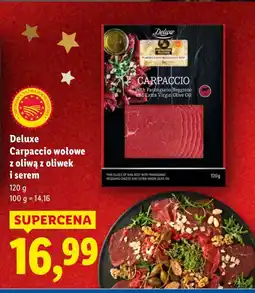Lidl Carpaccio wołowe z oliwą z oliwek i serem Deluxe oferta