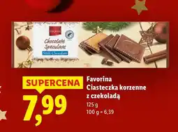 Lidl Ciasteczka korzenne z czekoladą Favorina 125 g oferta