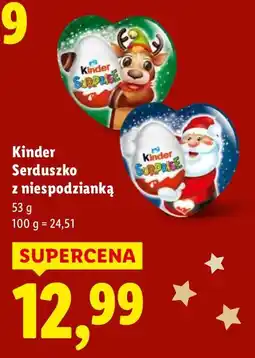 Lidl Czekolada Kinder Serduszko z niespodzianką oferta