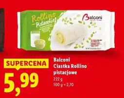 Lidl Ciastka Balconi Rollino pistacjowe oferta