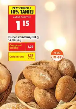 Biedronka Bułka razowa 80 g Biedronka oferta
