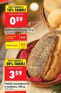 Biedronka Chleb nowodworski z makiem 410 g Biedronka oferta