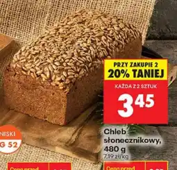 Biedronka Chleb słonecznikowy 480 g Biedronka oferta