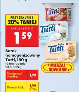 Biedronka Serek homogenizowany Tutti, 150 g: różne rodzaje oferta