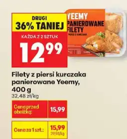 Biedronka Filety z piersi kurczaka panierowane Yeemy 400g oferta
