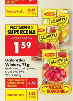 Biedronka Galaretka Winiary 71 g malinowa, cytrynowa, truskawkowa oferta