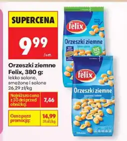 Biedronka Orzeszki ziemne Felix 380 g lekko solone, mrożone i solone oferta
