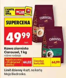 Biedronka Kawa ziarnista Carousel, 1kg różne rodzaje oferta