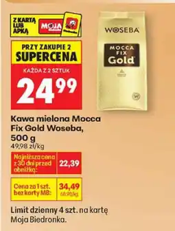 Biedronka Kawa mielona Mocca Fix Gold Woseba, 500 g oferta