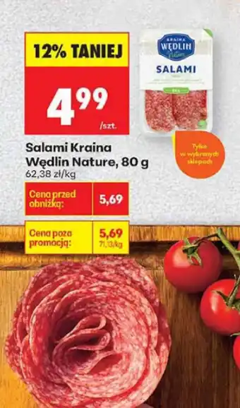 Biedronka Salami Kraina Wędlin Nature oferta