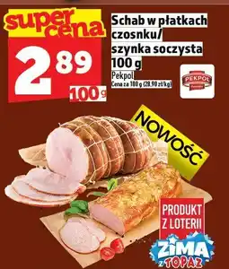 Topaz Schab w płatkach czosnku/szynka soczysta 100 g Pekpol oferta