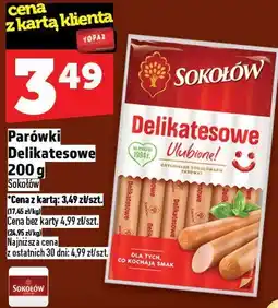 Topaz Parówki Delikatesowe 100 g Sokołów oferta