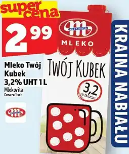 Topaz Mleko Twój Kubek 3,2% UHT 1 l Mlekovita oferta