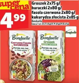 Topaz Groszek 2x75 g / buraczki 2x80 g / fasola czerwona 2x80 g / kukurydza złocista 2x85 g Bonduelle oferta