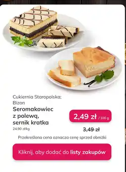 Stokrotka Sernik kratka Cukiernia Staropolska Bizon oferta