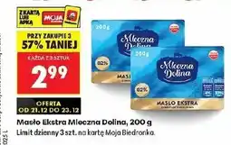 Biedronka Masło Ekstra Mleczna Dolina 200 g oferta