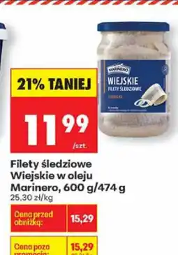 Biedronka Filety śledziowe Wiejskie w oleju Marinero, 600 g/474 g oferta