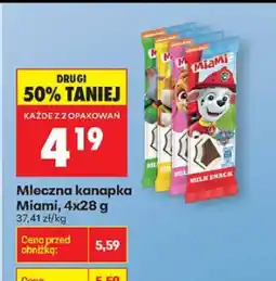 Biedronka Mleczna kanapka Miami, 4x28 g oferta
