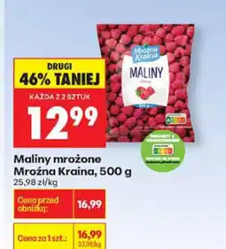 Biedronka Maliny mrożone Mrożna Kraina 500g oferta