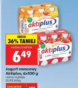 Biedronka Jogurt owocowy Aktiplus, 6x100 g: różne rodzaje oferta