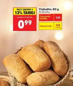 Biedronka Ciabatta 80 g Biedronka oferta