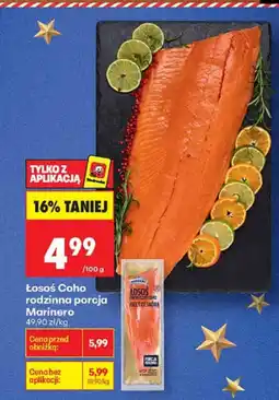 Biedronka Łosoś Coho rodzinna porcja Marinero oferta