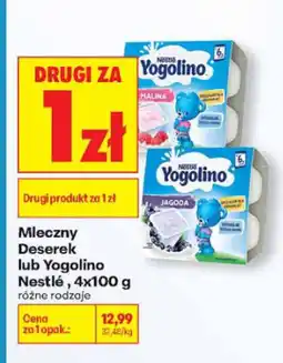 Biedronka Mleczny Deserek lub Yogolino Nestle, 4x100 g oferta