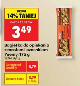 Biedronka Bagietka do opiekania z masłem i czosnkiem Yeemy 175g oferta