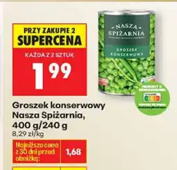 Biedronka Groszek konserwowy Nasza Spiżarnia oferta