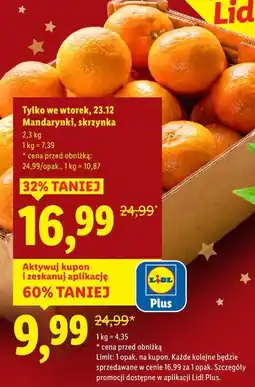 Lidl Mandarynki, skrzynka (2.3kg) oferta